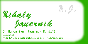 mihaly jauernik business card